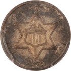 1870 Three Cent Silver - Pcgs Au-50  Rare Date 