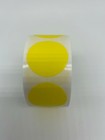 2  Round Yellow Color Coded Inventory Dots Roll Of 500 Labels Stickers