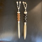 Vintage Inuit Greenland Chukchi Knifes  Antler Horn  Northwest Coast  
