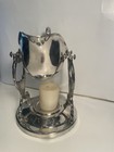 Vintage Silverplate Gravy Boat Warmer Stand   Chafing Dish W  Candle Stunning 