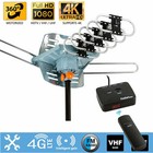 150 Mile Outdoor Tv Antenna Motorized Amplified 4k 1080p Vhf Uhf 360  
