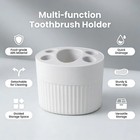 Bathroom Countertop Toothbrush Holder White Multi Slot Caddy Organizer Storage