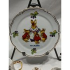 Vintage Peter Rabbit Mrs Rabbit Miniature Tea Set 7 Piece Porcelain Gold Trim