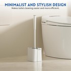 Toilet Brush And Holder Set  Silicone Toilet Bowl Brush  Bathroom Accessories 