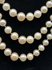 Vintage 3 Strand  Pearl Necklace 14k Gold Clasp