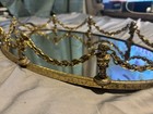 Vintage Oval Vanity Mirror Tray Gold Tone