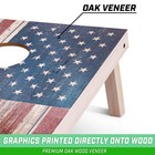 Gosports Regulation Size Premium Wood Cornhole - Rustic American Flag