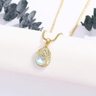 Gold Plated Tree Of Life Necklace Sterling Silver Moonstone Pendant Women Gifts