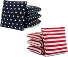 Rustic Flag Cornhole Boards 4 x2  Set W bags   Case     Tailgating Pros Star  Stri