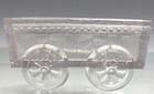 Eapg Clear Glass  wooden Wagon   Master Salt