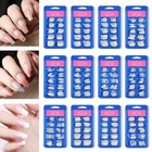 100pcs Short Ballerina False Nail Tips Acrylic Coffin Half full Cover Fake Nails