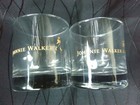 Johnnie Walker Scotch Whisky 2 Glasses  3 2  Tall Keep Walking 2 Lot New