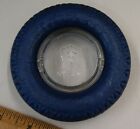 Rare Vintage Firestone Advertising Blue Tire Ashtray 4    Mark Of Quality  Sh6013