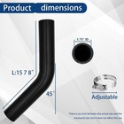 1 3 4 Inch Fuel Filler Neck Hose With 4 Clamps  15 7 8  1 75  Id 45 Degree