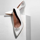 4 Pcs Rhinestone Shoe Clips For Women  Detachable Crystal Heels   Accessories