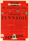 1929 Pennzoil Oil Advertisement Lindberg Line Transcontinental Air Vtg Print Ad