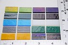 20 Mixed Sampler Opaque And Transparent 1 2 x 1  3mm Bullseye Glass 90 Coe