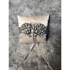 Silver Rhineston His   Hers Wedding Flower Girl Basket   Ring Bearer Pillow Set