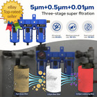 Three Stage Air Drying System  1 2  Npt Air Dryer System Air Compressor Filter D