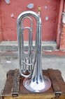 Vintage Getzen Elkhorn Baritone Bugle Single Valve Trumpet Horn Antique Parts