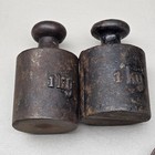 Vintage Cast Iron Scale Calibration Weight Lot 7 Pc Metric 1kg 500g 250g
