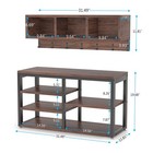 Industrial  shoe   rack   bench  With Coat  rack  Set With Hall Tree  3 Stora   