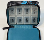 Vera Bradley Travel Pill Case Black And Bright Colors Zippered Plastic Box