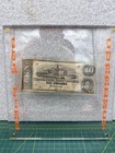 1863  10 Confederate Note T-59 Richmond 2nd Series Framed W  Coa Atlanta Hoard