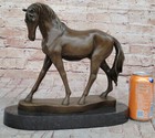 Handcrafted Bronze Sculpture Sale Base Marble Horse Arabian Lost Wax Art