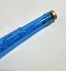 Blue Glass Rifle Shaped Tequila Bottle Decanter - 16 5 