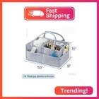 Mr  Pen- Baby Diaper Caddy Organizer  Grey  Large  Diaper Organizer  Car Diaper 