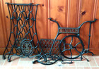 Antique Cast Iron Base Stand Singer Treadle Sewing Machine Cabinet 66 Red Eye