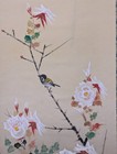 Japanese Hanging Scroll Art Painting  bird And Peony  Antique Kakejiku
