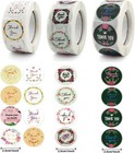 Stickers 1 Inch 1500 Pcs In 3 Rolls 16 Patterns  Thank You 