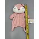 Light Pink Fox Lovey Flat Ribbed Baby Security Blanket