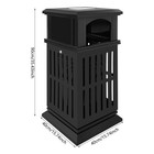 Black Heavy   duty Industrial Waste Bin 40x40x90cm For Commercial Outdoor Use