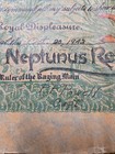 Wwii Neptunus Rex Shellback Certificate 1943 Uss Mount Vernon Signed By Capt