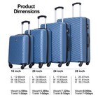 Hardshell Luggage Set 4 Piece Lightweight Suitcase With Tsa Lock Spinner Wheels