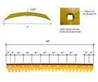 2 - 7d4508s 5ft Heat Treated Curved Serrated Grader Blade W  Bolts - 5 8 x6 x60 