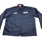 Universal Studios Employee Men   s Quilted Lined Zip Canvas Jacket Blue     Large