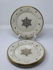 Lenox Eternal Christmas Plates Set Of 4 Snowflake 24k Gold Trim 9-3 8     - New