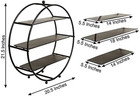 21-inch Matte Black 3 Tier Metal Wheel Cupcake Holder Dessert Display Stand Wedd