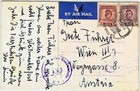 Iraq 1950 Used Censored Post Card With King Faisal Ii 25f   5f Stamps  Sent To A