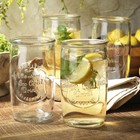Drinking Glasses Set Of 4  Vintage Italian Style     Elegant 20 Oz Clear Tumble   