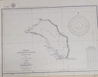 1932 Edition Map Cook Charlotte Island 18 x26  Rough- Hydrographic U s  Navy