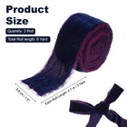 1-1 2 Inch Velvet Ribbon  2 Roll Total 6 Yard Frayed Ribbon  Dark Purple