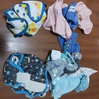 Lot Of Reusable Diapers Inserts And Covers And Bags Infant Baby