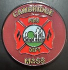 Cambridge  ma  Fire Department Engine 3 Hazmat Marvin The Martian Challenge Coin