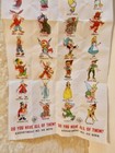1960s Walt Disney Marx Disneykins Paper Box Insert Character Figures Checklist