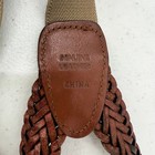 Vintage Leather Braces Brown Braided Suspenders Dapper Steampunk Wedding